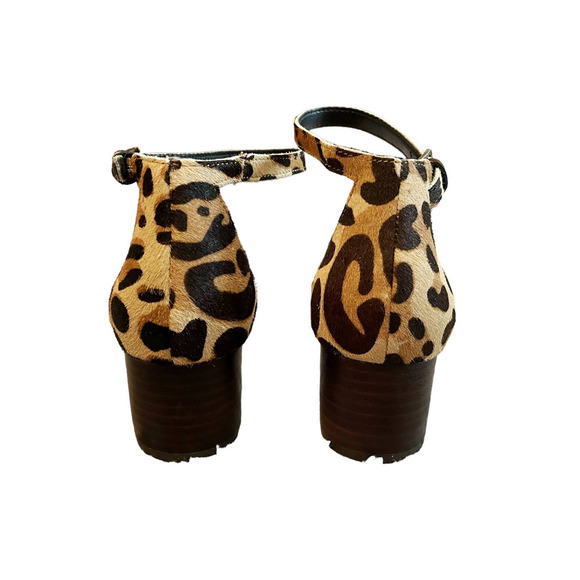 Como Vintage Cheetah Print Pointed Toe Heels Womens Size 6 - Picture 7 of 8